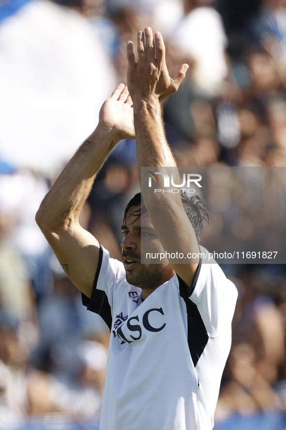 Giovanni Simeone of Napoli reacts during the Serie A soccer match between Empoli FC and SSC Napoli at Stadio Carlo Castellani in Empoli, Ita...