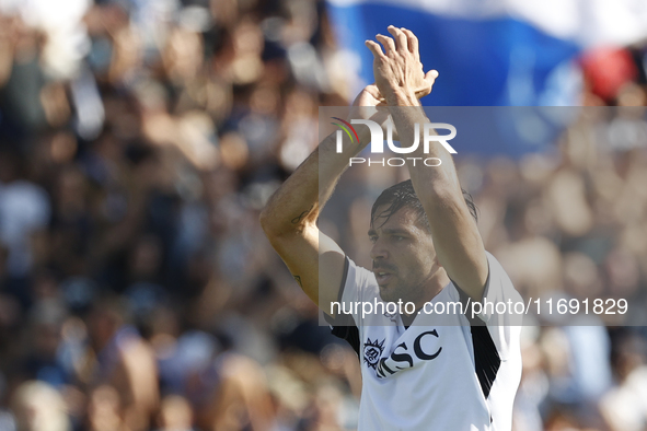 Giovanni Simeone of Napoli reacts during the Serie A soccer match between Empoli FC and SSC Napoli at Stadio Carlo Castellani in Empoli, Ita...