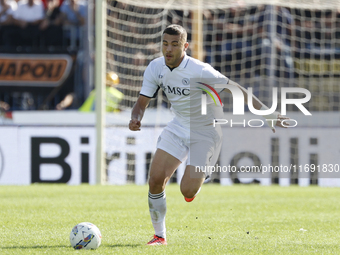 Napoli's Alessandro Buongiorno is in action during the Serie A soccer match between Empoli FC and SSC Napoli at Stadio Carlo Castellani in E...