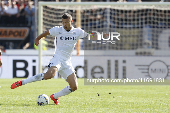 Napoli's Alessandro Buongiorno controls the ball during the Serie A soccer match between Empoli FC and SSC Napoli at Stadio Carlo Castellani...