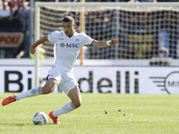 Napoli's Alessandro Buongiorno controls the ball during the Serie A soccer match between Empoli FC and SSC Napoli at Stadio Carlo Castellani...