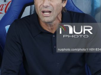 Antonio Conte, coach of Napoli, looks on during the Serie A soccer match between Empoli FC and SSC Napoli at Stadio Carlo Castellani in Empo...