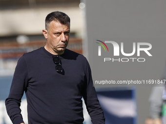 Roberto D'Aversa coaches Empoli during the Serie A soccer match between Empoli FC and SSC Napoli at Stadio Carlo Castellani in Empoli, Italy...