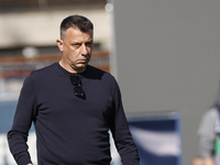 Roberto D'Aversa coaches Empoli during the Serie A soccer match between Empoli FC and SSC Napoli at Stadio Carlo Castellani in Empoli, Italy...