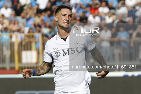 Napoli's Matteo Politano reacts during the Serie A soccer match between Empoli FC and SSC Napoli at Stadio Carlo Castellani in Empoli, Italy...