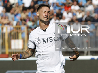 Napoli's Matteo Politano reacts during the Serie A soccer match between Empoli FC and SSC Napoli at Stadio Carlo Castellani in Empoli, Italy...