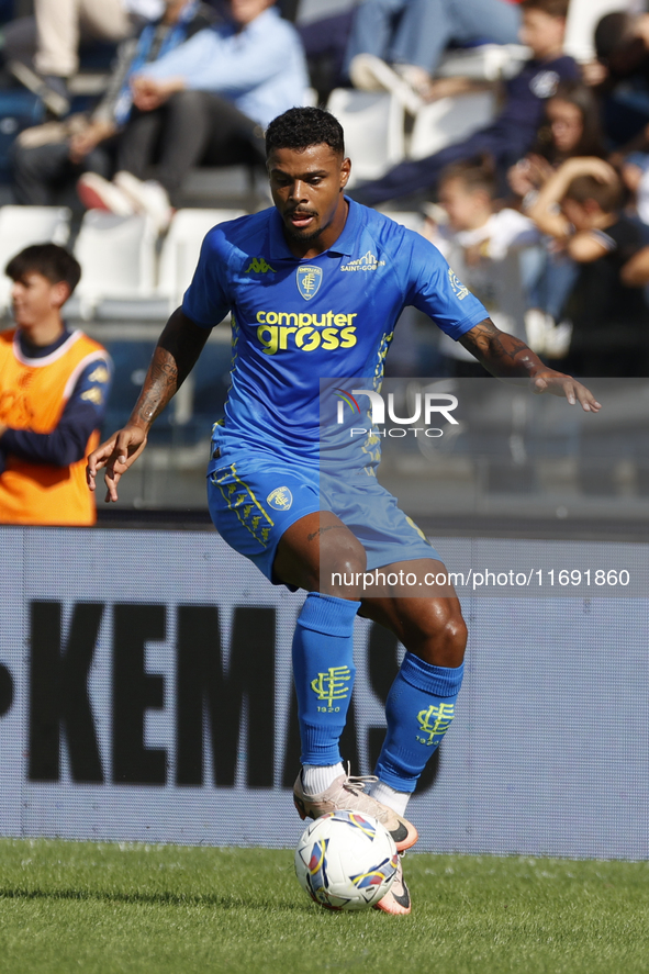 Faustino Adebola Rasheed Amnjorin plays during the Serie A soccer match between Empoli FC and SSC Napoli at Stadio Carlo Castellani in Empol...