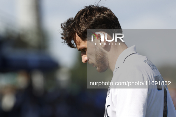 Napoli's Khvicha Kvaratskhelia looks on during the Serie A soccer match between Empoli FC and SSC Napoli at Stadio Carlo Castellani in Empol...