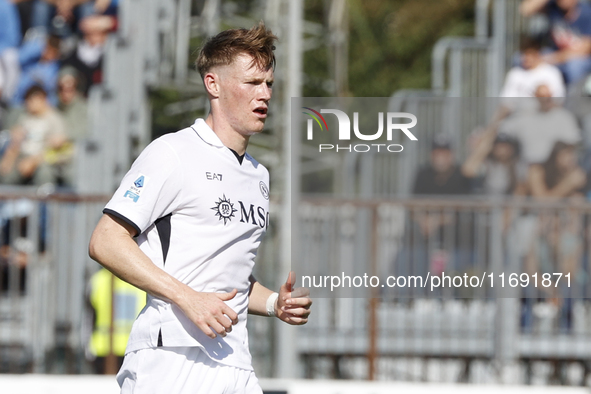 Scott McTominay plays for Napoli during the Serie A soccer match between Empoli FC and SSC Napoli at Stadio Carlo Castellani in Empoli, Ital...