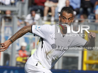 Leonardo Spinazzola plays for Napoli during the Serie A soccer match between Empoli FC and SSC Napoli at Stadio Carlo Castellani in Empoli,...