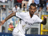 Leonardo Spinazzola plays for Napoli during the Serie A soccer match between Empoli FC and SSC Napoli at Stadio Carlo Castellani in Empoli,...