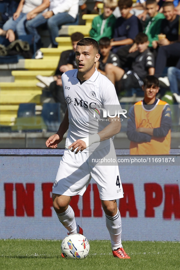 Napoli's Alessandro Buongiorno looks on during the Serie A soccer match between Empoli FC and SSC Napoli at Stadio Carlo Castellani in Empol...