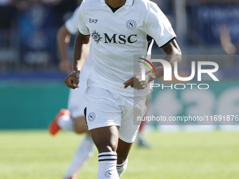 David Neres plays for Napoli during the Serie A soccer match between Empoli FC and SSC Napoli at Stadio Carlo Castellani in Empoli, Italy, o...