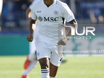 David Neres plays for Napoli during the Serie A soccer match between Empoli FC and SSC Napoli at Stadio Carlo Castellani in Empoli, Italy, o...