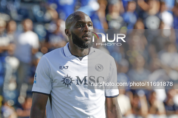 Napoli's Romelu Lukaku looks on during the Serie A soccer match between Empoli FC and SSC Napoli at Stadio Carlo Castellani in Empoli, Italy...