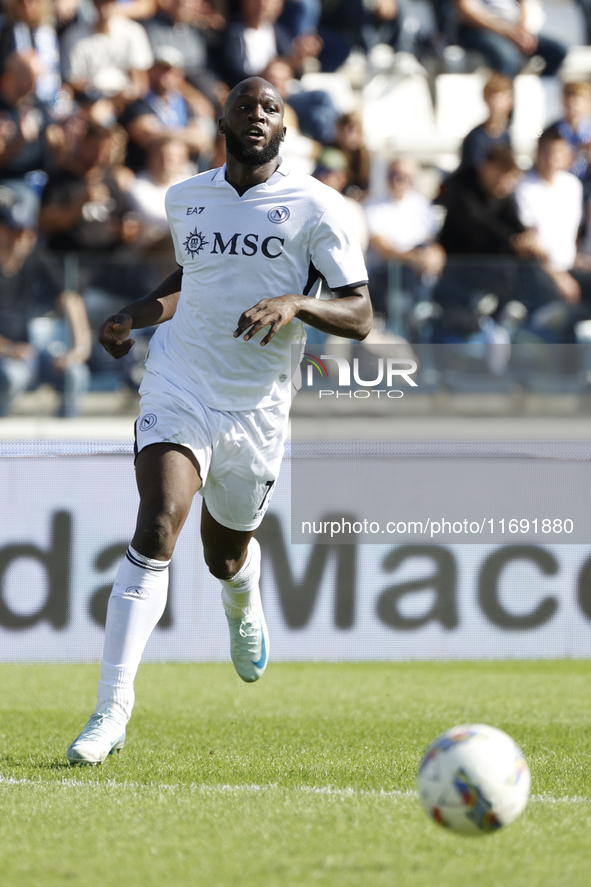 Napoli's Romelu Lukaku plays during the Serie A soccer match between Empoli FC and SSC Napoli at Stadio Carlo Castellani in Empoli, Italy, o...