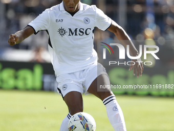 Napoli's David Neres is seen in action during the Serie A soccer match between Empoli FC and SSC Napoli at Stadio Carlo Castellani in Empoli...