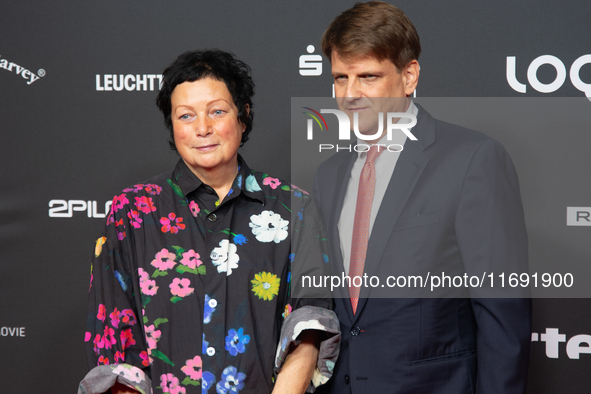 Leopold Hoesch, the film producer, and Martina Richter are on the red carpet during the photocall of ''Die Unbeugsamen'' at the Cologne Film...