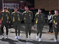 Nicolas Dominguez, Ramon Sosa, Chris Wood, Neco Williams, and Elliott Anderson of Nottingham Forest participate in the Premier League match...