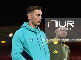 Dean Henderson, Crystal Palace goalkeeper, plays during the Premier League match between Nottingham Forest and Crystal Palace at the City Gr...