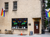 LGBTQ flags in Greenwich Village in New York City, United States of America on July 7th, 2024.  (