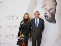 Begona Garica and Pedro Trapote attend the premiere of RITA in Madrid, Spain, on October 21, 2024. (