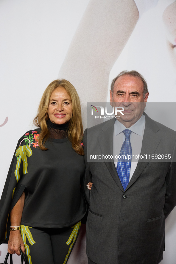 Begona Garica and Pedro Trapote attend the premiere of RITA in Madrid, Spain, on October 21, 2024. 