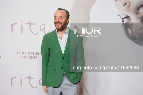 Luis Callejo attends the premiere of ''Rita'' in Madrid, Spain, on October 21, 2024. 