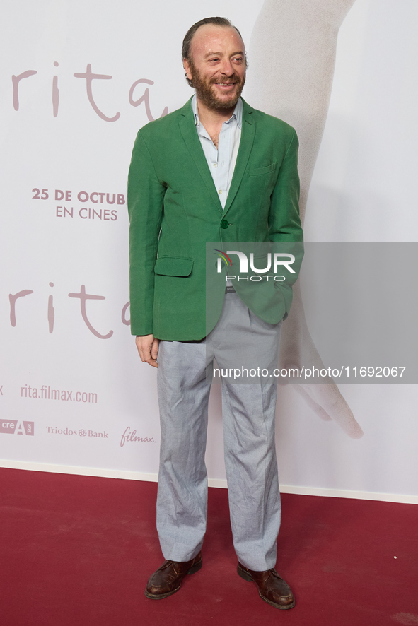 Luis Callejo attends the premiere of ''Rita'' in Madrid, Spain, on October 21, 2024. 