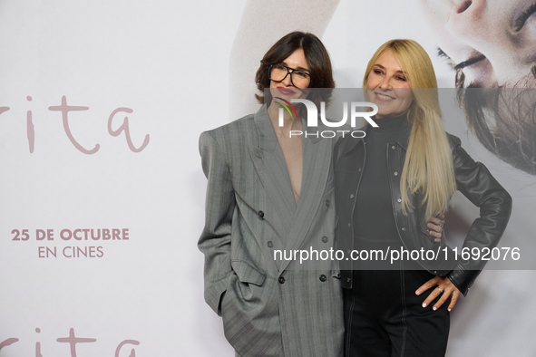 Paz Vega and Cayetena Guillen Cuervo attend the premiere of ''Rita'' in Madrid, Spain, on October 21, 2024. 