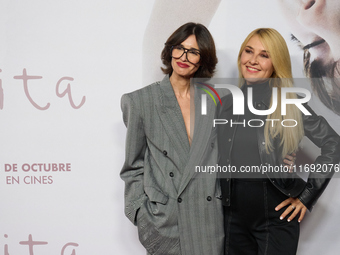 Paz Vega and Cayetena Guillen Cuervo attend the premiere of ''Rita'' in Madrid, Spain, on October 21, 2024. (