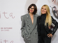 Paz Vega and Cayetena Guillen Cuervo attend the premiere of ''Rita'' in Madrid, Spain, on October 21, 2024. (