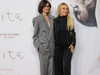 Paz Vega and Cayetena Guillen Cuervo attend the premiere of ''Rita'' in Madrid, Spain, on October 21, 2024. (