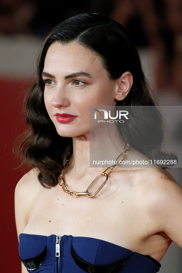 Romana Maggiora Vergano attends the Unita Awards red carpet during the 19th Rome Film Festival at Auditorium Parco Della Musica in Rome, Ita...