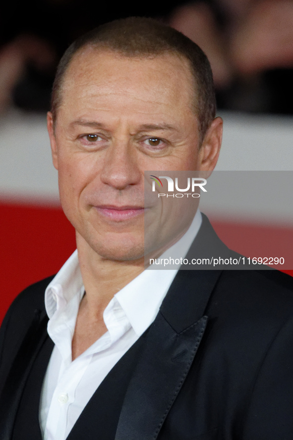 Stefano Accorsi attends the Unita Awards red carpet during the 19th Rome Film Festival at Auditorium Parco Della Musica in Rome, Italy, on O...