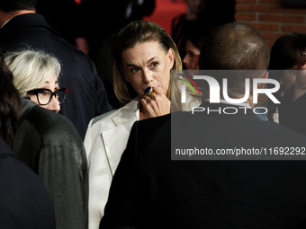 Milena Mancini attends the Unita Awards red carpet during the 19th Rome Film Festival at Auditorium Parco Della Musica in Rome, Italy, on Oc...