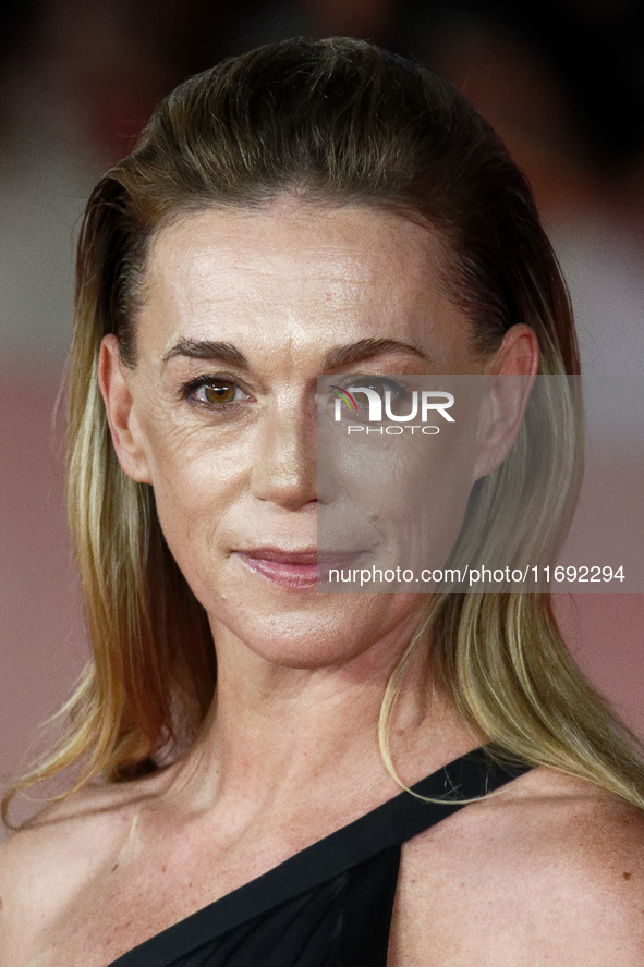 Milena Mancini attends the Unita Awards red carpet during the 19th Rome Film Festival at Auditorium Parco Della Musica in Rome, Italy, on Oc...