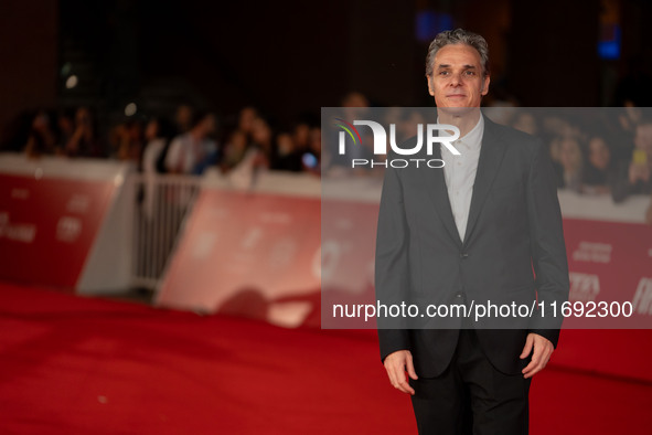 Francesco Colella attends the ''Miss Fallaci'' red carpet during the 19th Rome Film Festival at Auditorium Parco Della Musica in Rome, Italy...