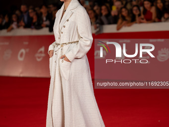 Miriam Leone attends the ''Miss Fallaci'' red carpet during the 19th Rome Film Festival at Auditorium Parco Della Musica in Rome, Italy, on...