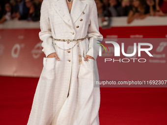 Miriam Leone attends the ''Miss Fallaci'' red carpet during the 19th Rome Film Festival at Auditorium Parco Della Musica in Rome, Italy, on...