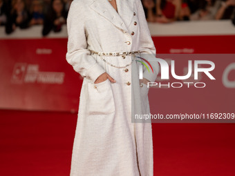 Miriam Leone attends the ''Miss Fallaci'' red carpet during the 19th Rome Film Festival at Auditorium Parco Della Musica in Rome, Italy, on...