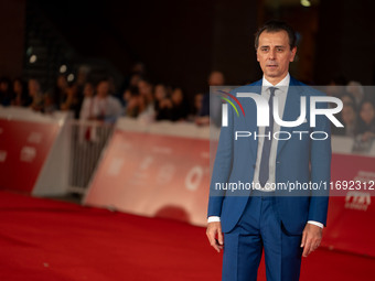 Giordano Deplano attends the ''Miss Fallaci'' red carpet during the 19th Rome Film Festival at Auditorium Parco Della Musica in Rome, Italy,...