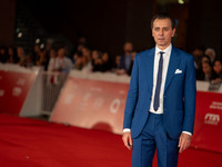 Giordano Deplano attends the ''Miss Fallaci'' red carpet during the 19th Rome Film Festival at Auditorium Parco Della Musica in Rome, Italy,...