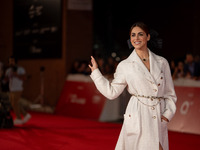 Miriam Leone attends the ''Miss Fallaci'' red carpet during the 19th Rome Film Festival at Auditorium Parco Della Musica in Rome, Italy, on...