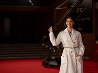 Miriam Leone attends the ''Miss Fallaci'' red carpet during the 19th Rome Film Festival at Auditorium Parco Della Musica in Rome, Italy, on...