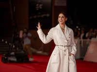 Miriam Leone attends the ''Miss Fallaci'' red carpet during the 19th Rome Film Festival at Auditorium Parco Della Musica in Rome, Italy, on...