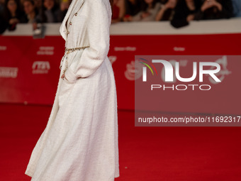 Miriam Leone attends the ''Miss Fallaci'' red carpet during the 19th Rome Film Festival at Auditorium Parco Della Musica in Rome, Italy, on...