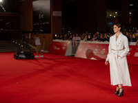 Miriam Leone attends the ''Miss Fallaci'' red carpet during the 19th Rome Film Festival at Auditorium Parco Della Musica in Rome, Italy, on...