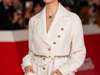 Miriam Leone attends the ''Miss Fallaci'' red carpet during the 19th Rome Film Festival at Auditorium Parco Della Musica in Rome, Italy, on...