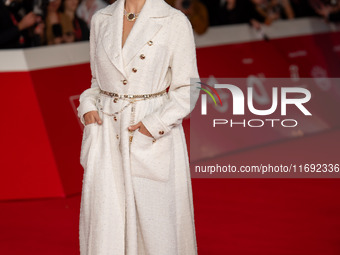 Miriam Leone attends the ''Miss Fallaci'' red carpet during the 19th Rome Film Festival at Auditorium Parco Della Musica in Rome, Italy, on...